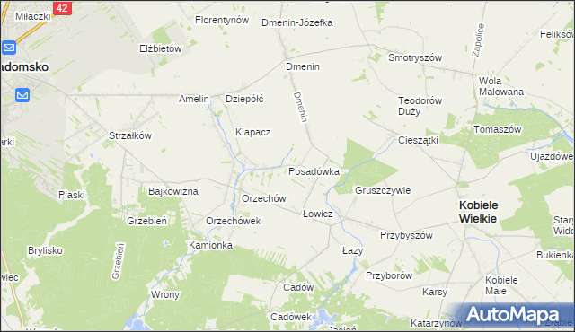 mapa Posadówka, Posadówka na mapie Targeo