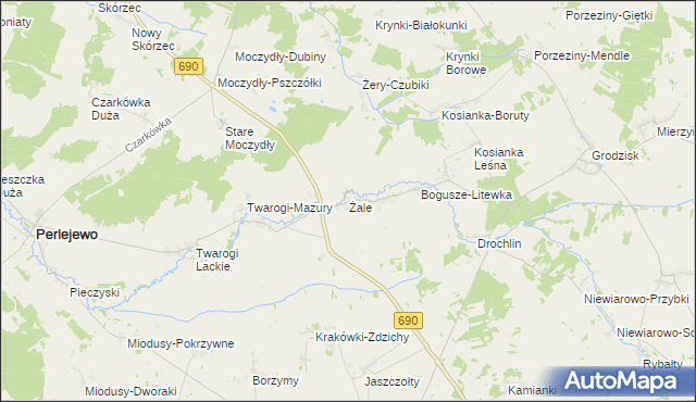 mapa Żale, Żale na mapie Targeo