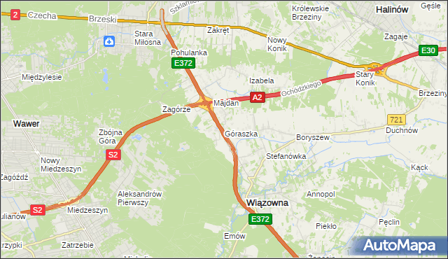 mapa Góraszka, Góraszka na mapie Targeo