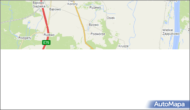 mapa Bzowo Leśniczówka, Bzowo Leśniczówka na mapie Targeo