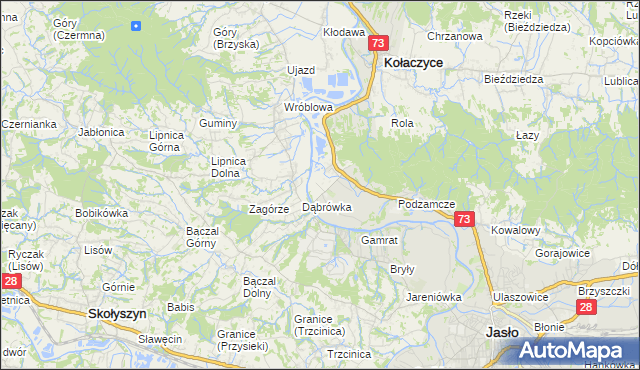 mapa Krajowice, Krajowice na mapie Targeo