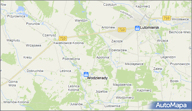 mapa Apolonia, Apolonia na mapie Targeo