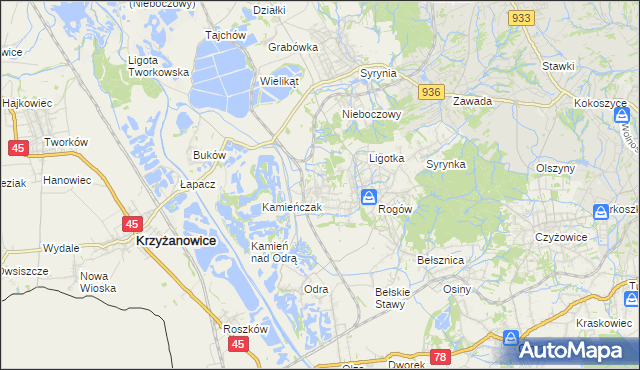 mapa Bluszczów, Bluszczów na mapie Targeo