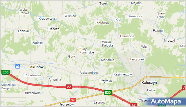 mapa Budy Przytockie, Budy Przytockie na mapie Targeo