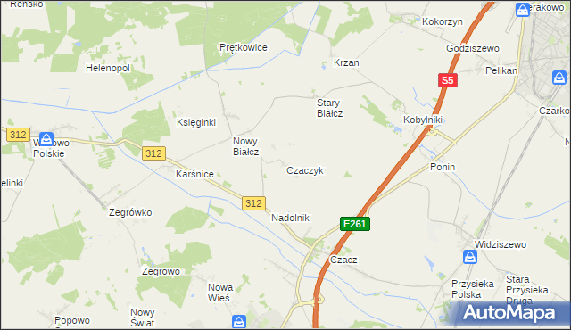 mapa Czaczyk, Czaczyk na mapie Targeo