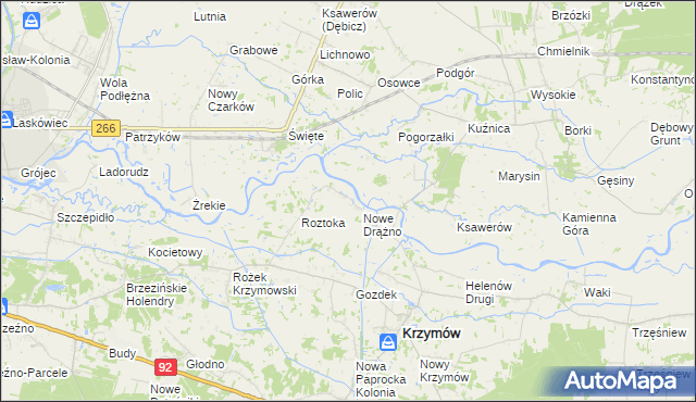 mapa Drążno-Holendry, Drążno-Holendry na mapie Targeo