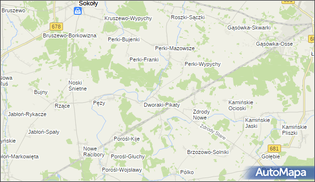 mapa Dworaki-Staśki, Dworaki-Staśki na mapie Targeo