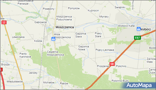 mapa Gazomia Nowa, Gazomia Nowa na mapie Targeo