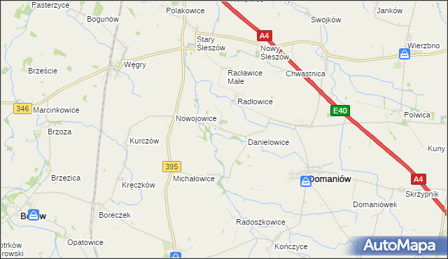 mapa Gostkowice gmina Domaniów, Gostkowice gmina Domaniów na mapie Targeo