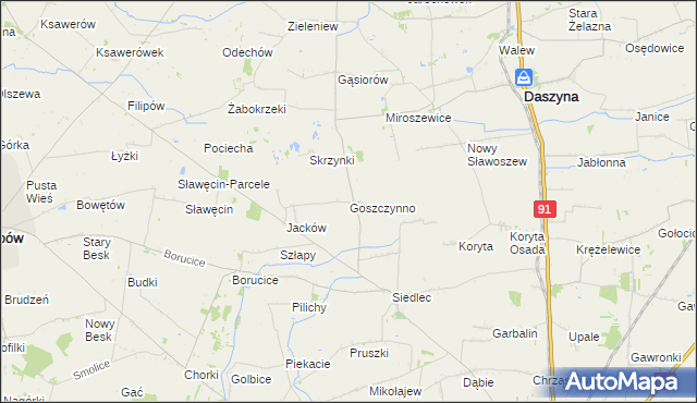 mapa Goszczynno, Goszczynno na mapie Targeo