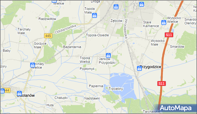 mapa Janków Przygodzki, Janków Przygodzki na mapie Targeo