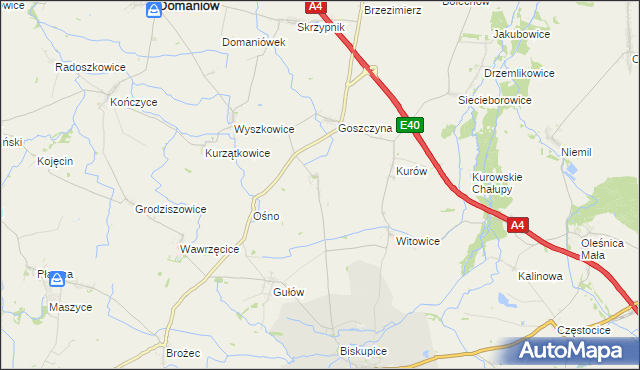mapa Jędrzychowice gmina Wiązów, Jędrzychowice gmina Wiązów na mapie Targeo