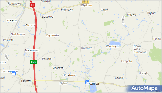 mapa Kotnowo, Kotnowo na mapie Targeo