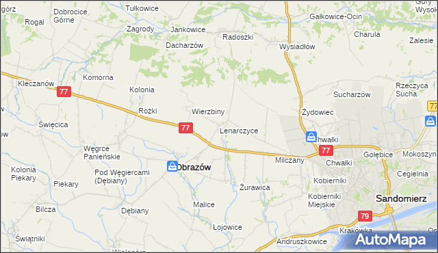 mapa Lenarczyce, Lenarczyce na mapie Targeo