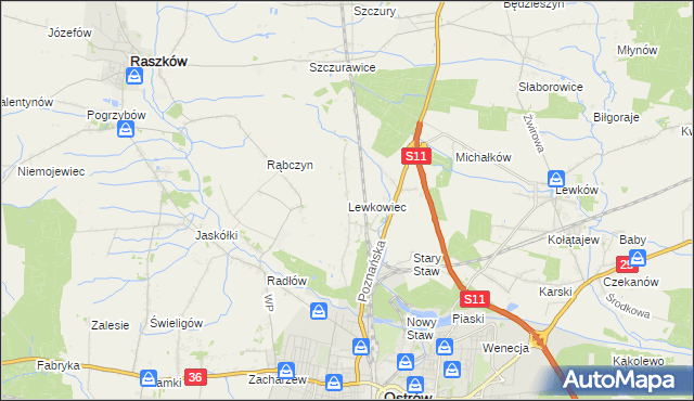 mapa Lewkowiec, Lewkowiec na mapie Targeo