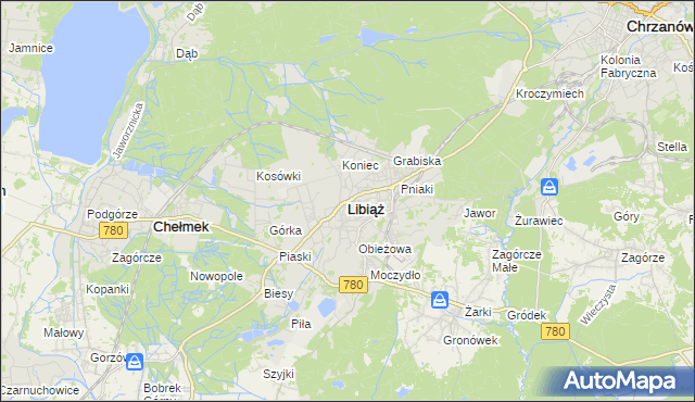 mapa Libiąż, Libiąż na mapie Targeo