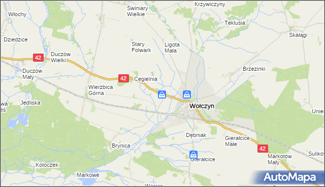 mapa Ligota Wołczyńska, Ligota Wołczyńska na mapie Targeo