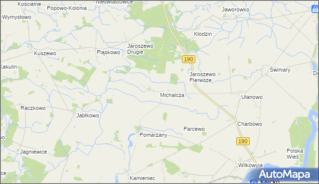 mapa Michalcza, Michalcza na mapie Targeo