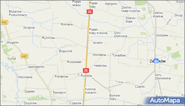 mapa Michałów gmina Żelazków, Michałów gmina Żelazków na mapie Targeo