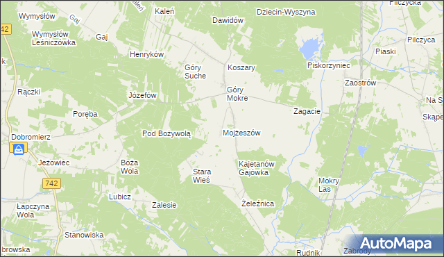 mapa Mojżeszów, Mojżeszów na mapie Targeo