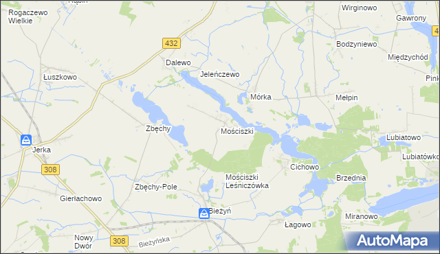 mapa Mościszki, Mościszki na mapie Targeo