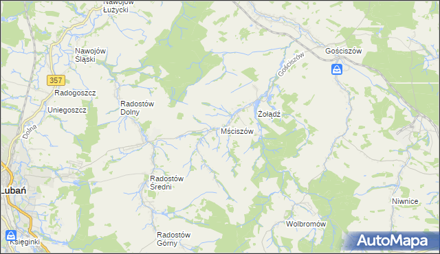 mapa Mściszów, Mściszów na mapie Targeo