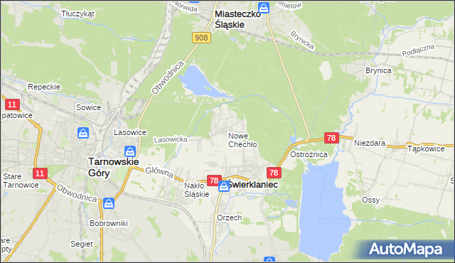 mapa Nowe Chechło, Nowe Chechło na mapie Targeo