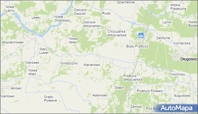 mapa Olszaki, Olszaki na mapie Targeo