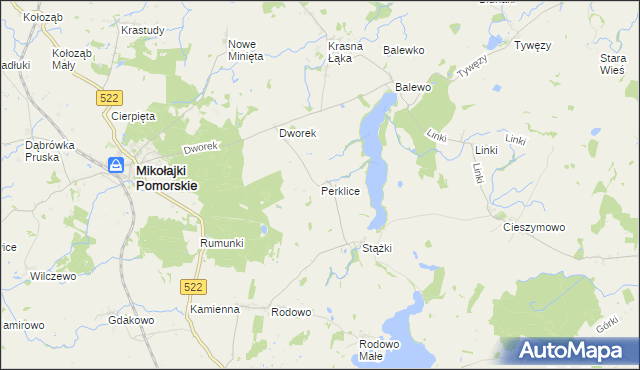 mapa Perklice, Perklice na mapie Targeo