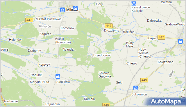 mapa Przedborów, Przedborów na mapie Targeo