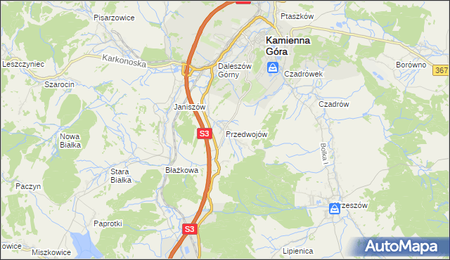 mapa Przedwojów, Przedwojów na mapie Targeo