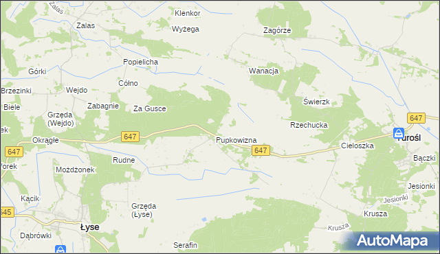 mapa Pupkowizna, Pupkowizna na mapie Targeo