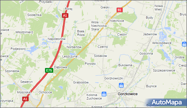 mapa Sobaków, Sobaków na mapie Targeo