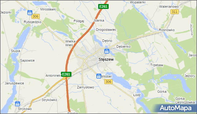mapa Stęszew, Stęszew na mapie Targeo