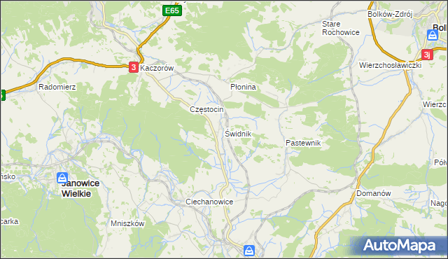 mapa Świdnik gmina Marciszów, Świdnik gmina Marciszów na mapie Targeo