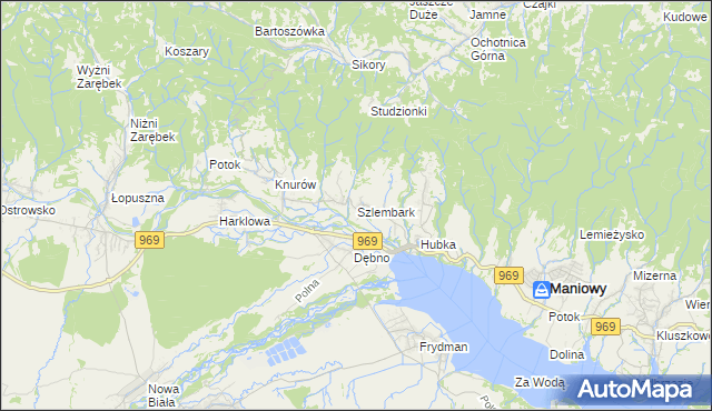 mapa Szlembark, Szlembark na mapie Targeo