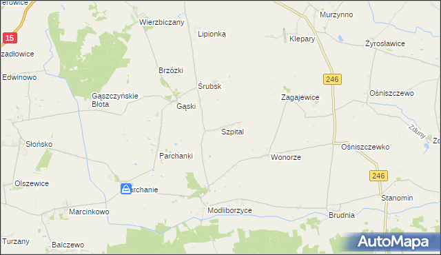 mapa Szpital, Szpital na mapie Targeo