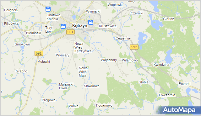 mapa Wajsznory, Wajsznory na mapie Targeo