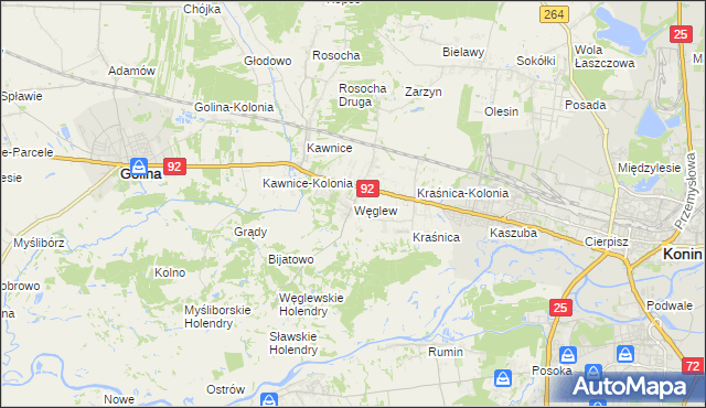 mapa Węglew, Węglew na mapie Targeo