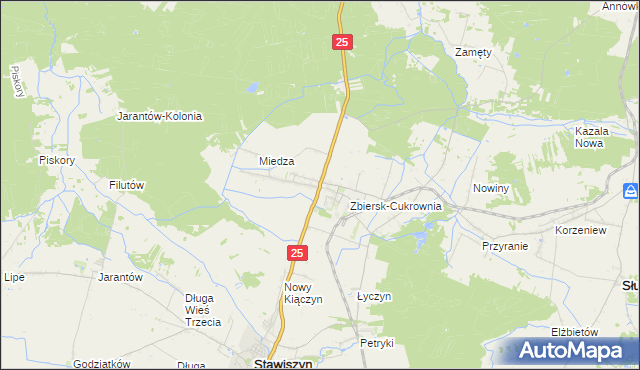 mapa Zbiersk, Zbiersk na mapie Targeo