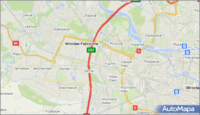 mapa Fabryczna, Fabryczna na mapie Targeo