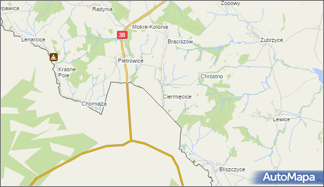 mapa Ciermięcice, Ciermięcice na mapie Targeo