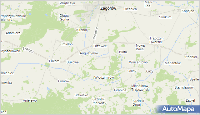 mapa Michalinów Oleśnicki, Michalinów Oleśnicki na mapie Targeo