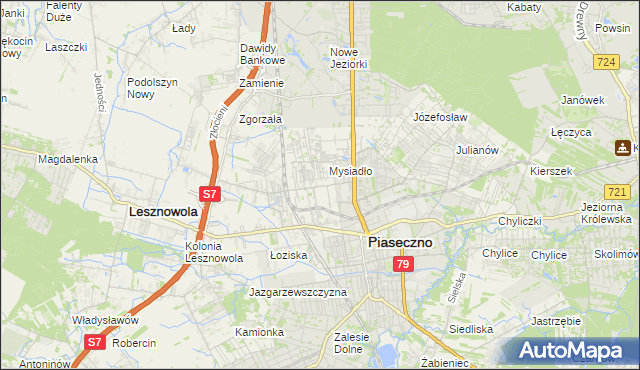 mapa Nowa Iwiczna, Nowa Iwiczna na mapie Targeo