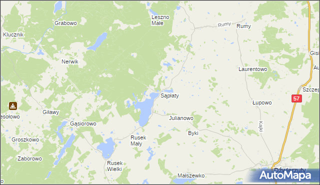 mapa Sąpłaty, Sąpłaty na mapie Targeo