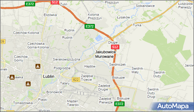mapa Wólka powiat lubelski, Wólka powiat lubelski na mapie Targeo