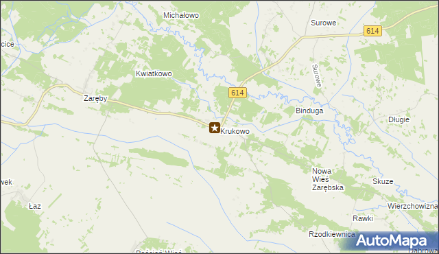 mapa Krukowo gmina Chorzele, Krukowo gmina Chorzele na mapie Targeo