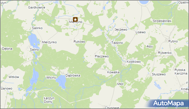 mapa Płaczewo gmina Gniewino, Płaczewo gmina Gniewino na mapie Targeo