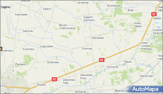 mapa Sromów, Sromów na mapie Targeo