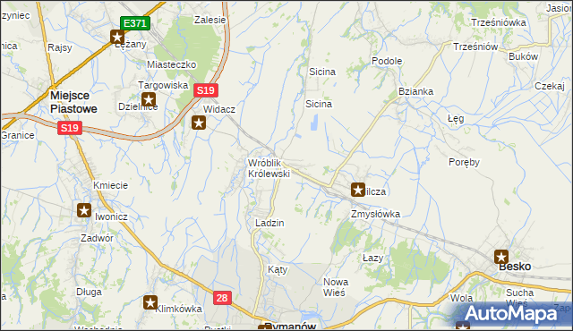 mapa Wróblik Szlachecki, Wróblik Szlachecki na mapie Targeo
